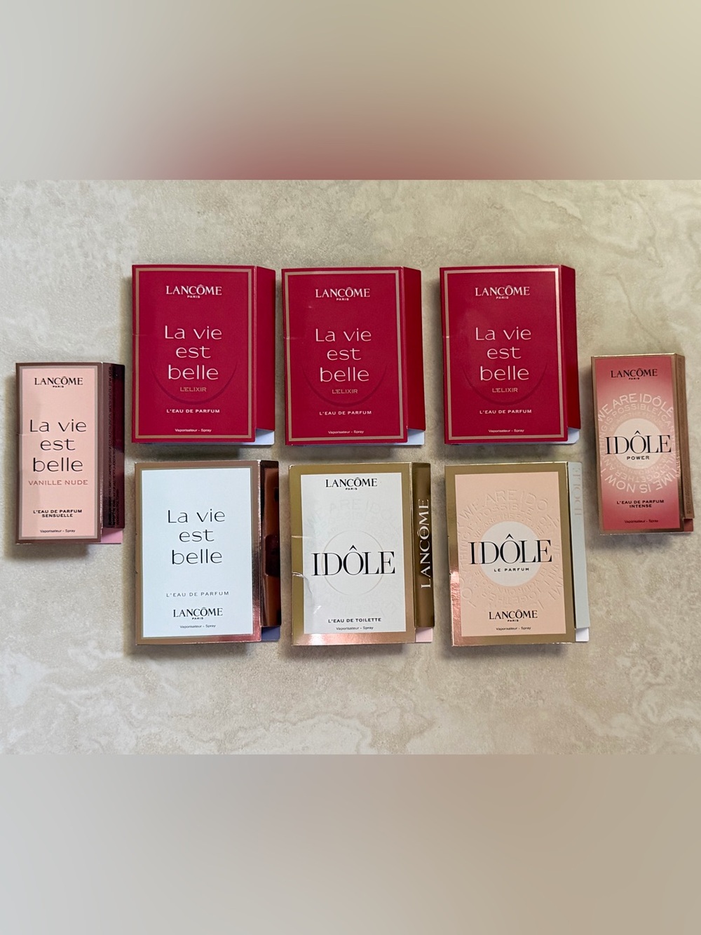 Lancôme La Vie Est Belle & Idôle Fragrance Sample Lot 8